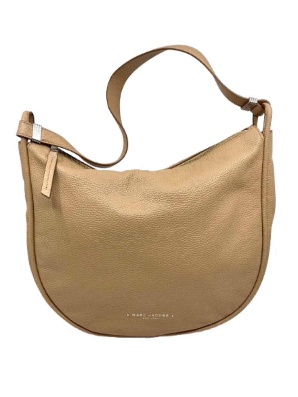 MARC JACOBS~GROOVE Pebbled Leather Shoulder Bag – Neutral Beige / Taupe Hobo